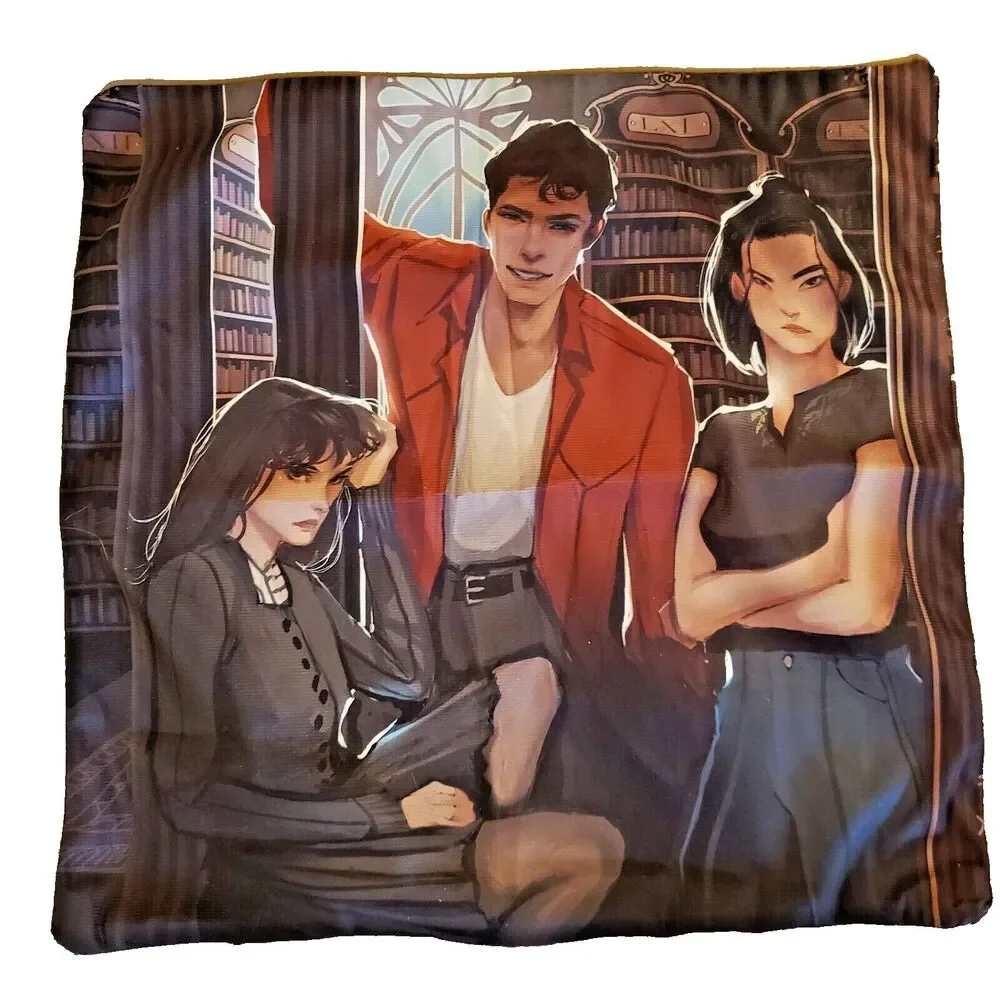 Atlas Six Cushion/Pillow Cover Scholarly Secrets 2 sided New w/tag Fairyloot 17
